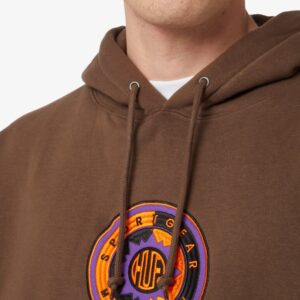 Huf Felpa con cappuccio sun god patch – Marrone